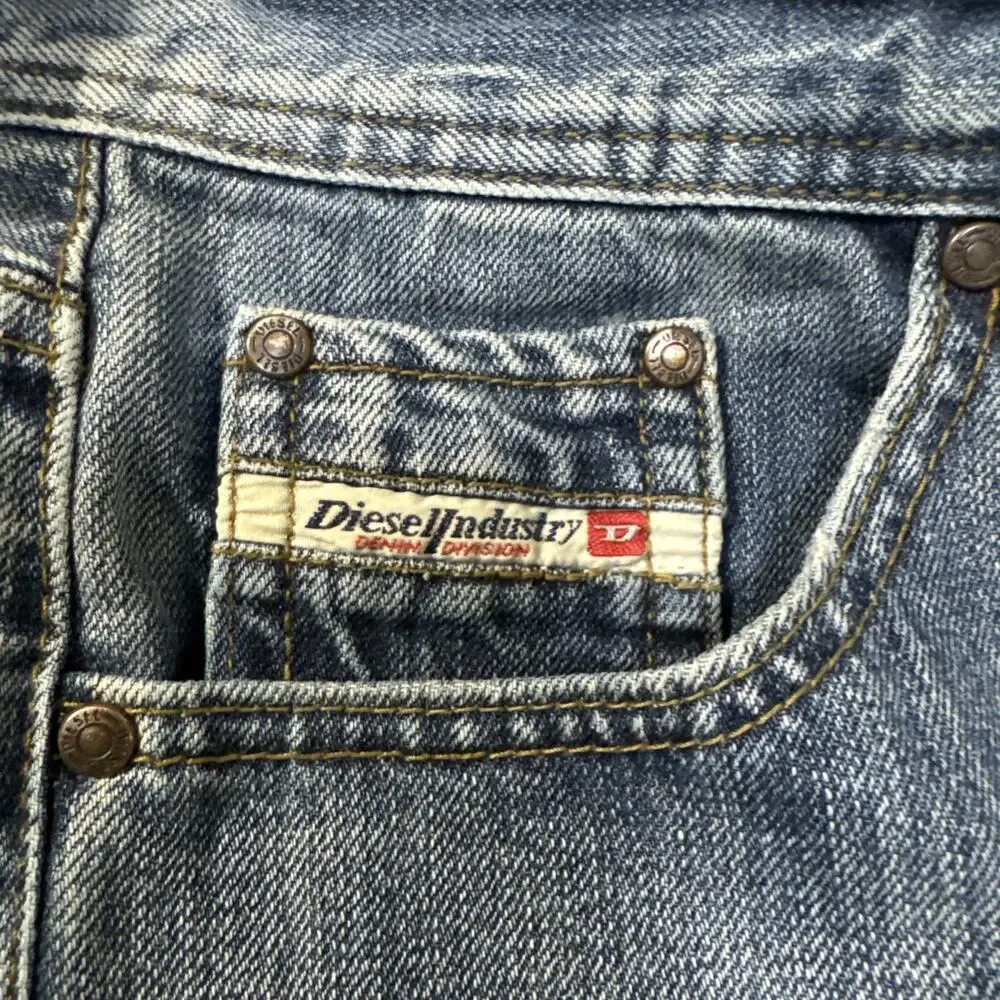 Diesel Straight Mens 32x32 Blue Jeans Wash Cowboy Western Nice Fade EUC